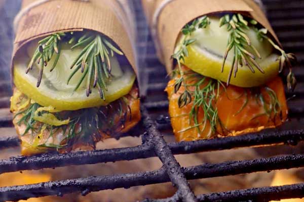 Copper River Cedar Wrapped Lemon Herb Salmon